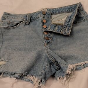 Universal Thread Light Blue Frayed Jean Shorts